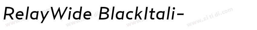 RelayWide BlackItali字体转换